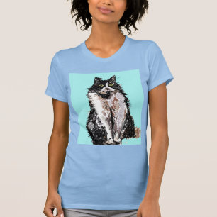 T-shirt Tuxedo Chat chats mignonette animaux de compagnie 