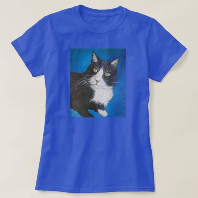 T-shirt Tuxedo Chat Cool Pet Vêtements Personnalisé Art Ch (Design devant)