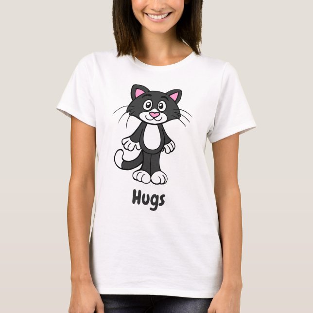 T-shirt Tuxedo chat embrasse tee - shirt (Devant)