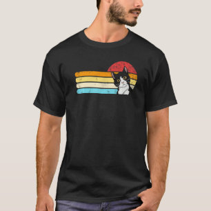 T-shirt Tuxedo Chat Retro Sunset Vintage Chat Lady Tuxedo