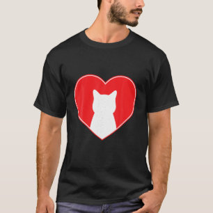 T-shirt Tuxedo Chat Valentine Coeur pour Kitten et animal 