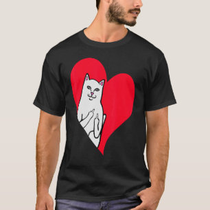T-shirt Tuxedo Chat Valentine Coeur pour Kitten et Animal