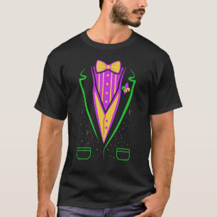 T-shirt Tuxedo Costume Bow Cravate Funny Mardi Gras Carniv