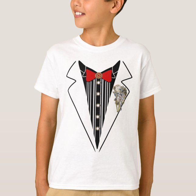 T-shirt Tuxedo - Steampunk Design Mariage (Devant)