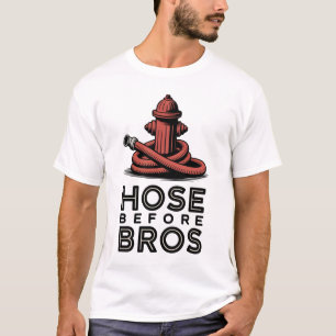 T-shirt Tuyau avant les frères Citation drôle de pompier