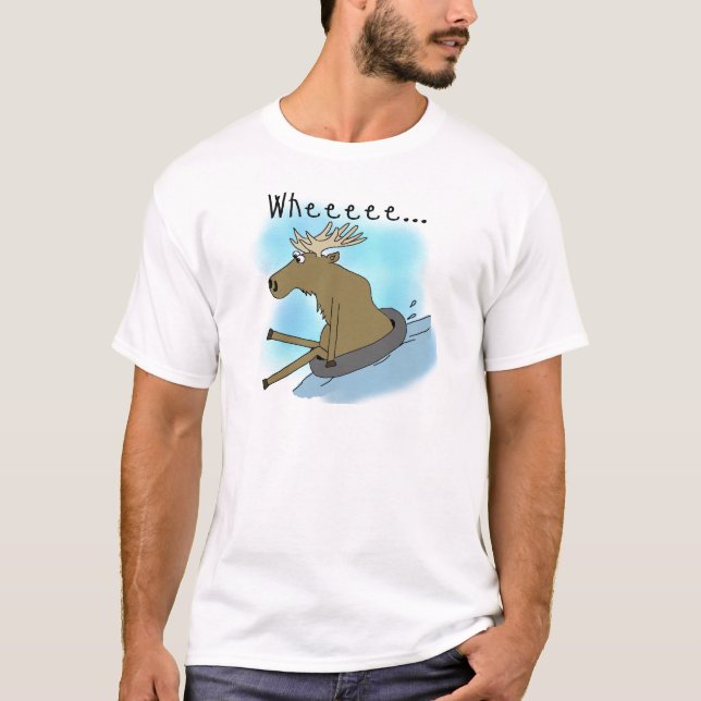 T-shirt Tuyauterie de neige d'orignaux (Devant)
