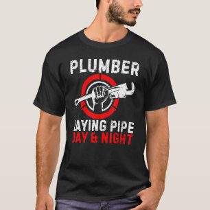 T-shirt Tuyauterie de plomberie Jour et Nuit Pipette de pl
