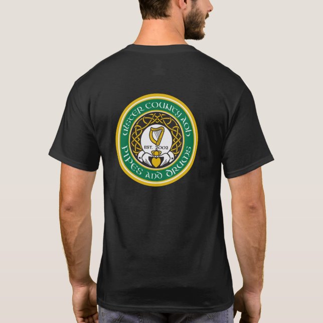 T-shirt Tuyauterie et tambour AOH du comté d'Ulster (Dos)