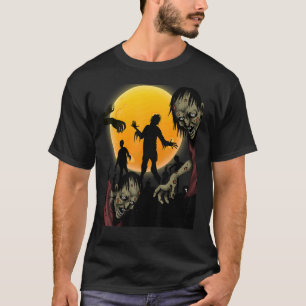 T-shirt TWEAR Halloween Zombie Dead Walking Scary Co