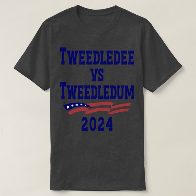 T-shirt Tweedledee VS Tweedledum 2024 1 (Design devant)