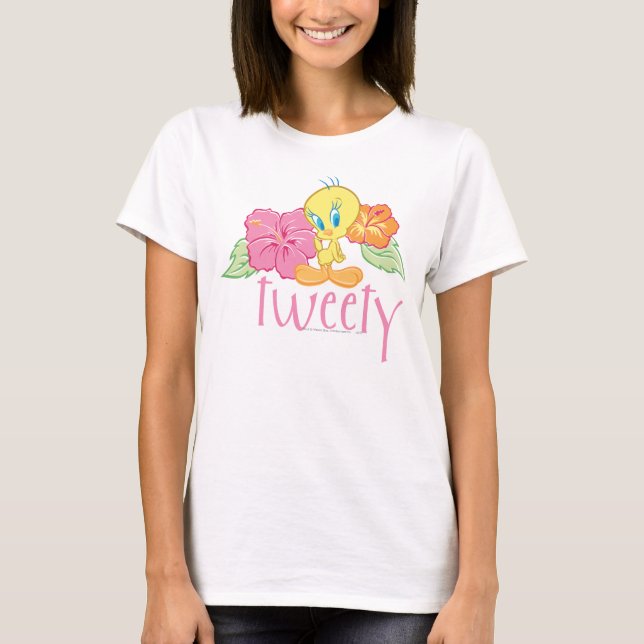 T-shirt TWEETY™ Fleurs tropicales (Devant)