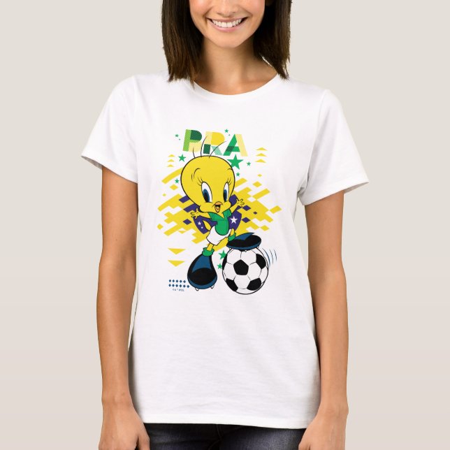 T-shirt TWEETY™ Team Brazil Soccer Graphic (Devant)