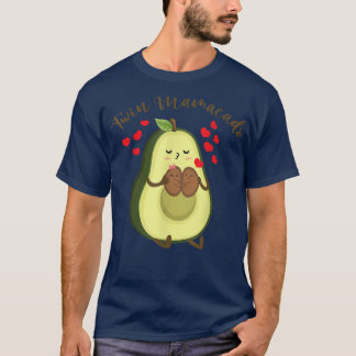 T-shirt Twin Mamacado Cute Avocado Mama Fruit Pregancy Pr