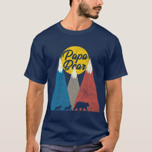 T-shirt Twin Papa Papa Ours Deux Cubs Fête des pères Cadea