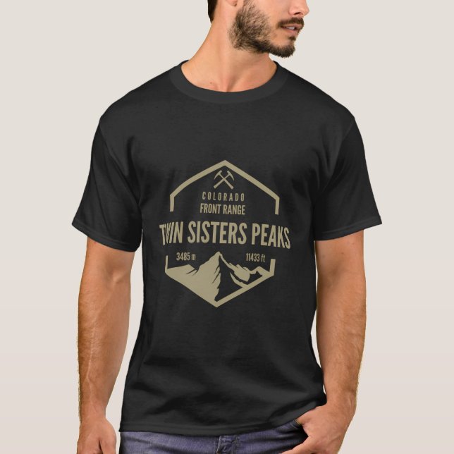 T-shirt Twin Sisters Peaks Colorado (Devant)