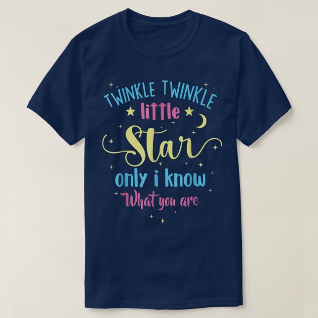 T-shirt Twinkle Twinkle Little Star Genre Reveal Party Ba (Design devant)