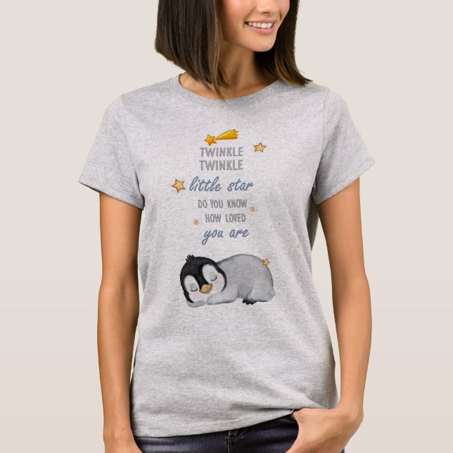 T-shirt Twinkle, Twinkle Little Star Super mignon Penguin (Devant)