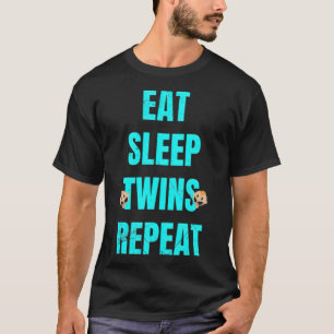 T-shirt Twins Mangez Sleep Twins Répéter Funny Gift bibi b