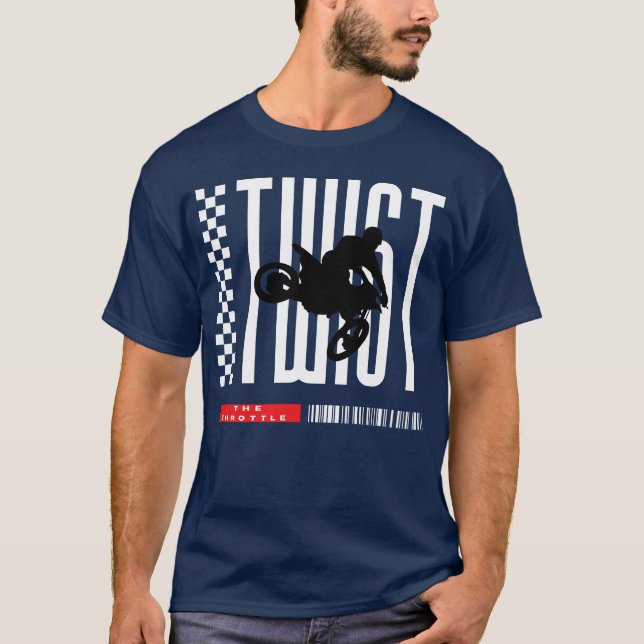 T-shirt Twist thehrottle Sports Bike friends gift (Devant)