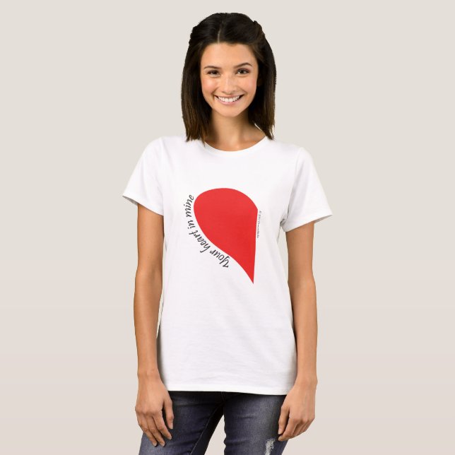 T-shirt Two Hearts Together - Conception de Couple (Devant entier)