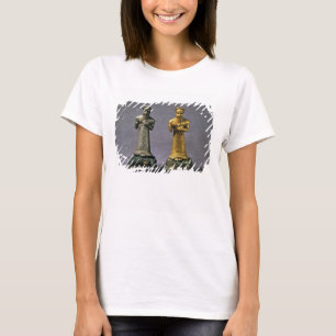 T-shirt Two statuettes of men carrying offerings of goats,
