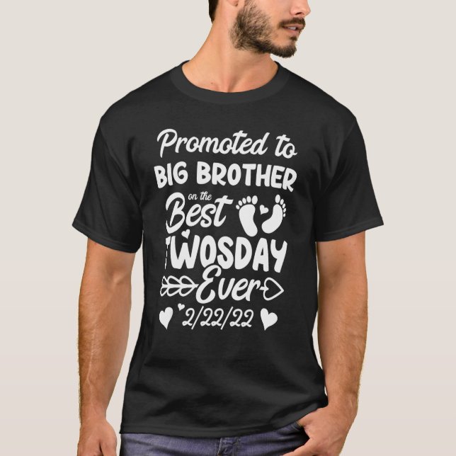 T-shirt Twosday Promoted Big Brother Matching Sibling New  (Devant)