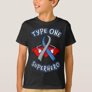 T-shirt Type 1 Diabète Superhéros Cadeau de sensibilisatio