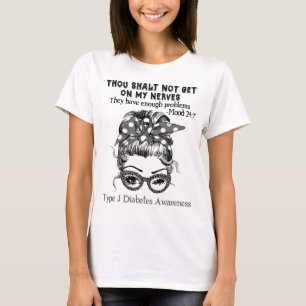 T-shirt Type 1 Sensibilisation au diabète Ruban Cadeaux de