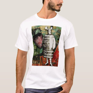 T-shirt Type de bière fraise - Vintage Ephemera Collage