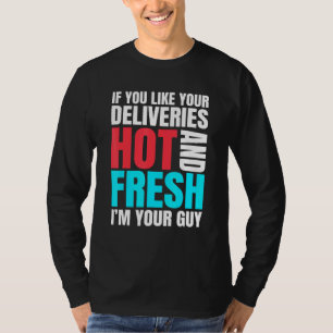 T-shirt Type De Livraison Inspiré Aliments Chauds Et Frais
