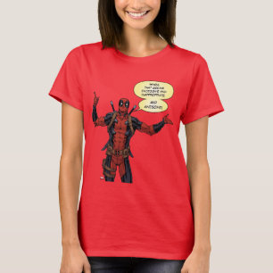 T-shirt Type Deadpool Pointing Character