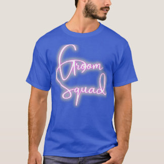 T-shirt Type manuscrit Groom Squad Rose Design Shadow Af