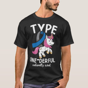 T-shirt Type One Derful Naturellement Sucré Diabète