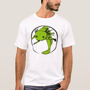 T-shirt Type sauvage de cercle d'Axolotl (couleurs