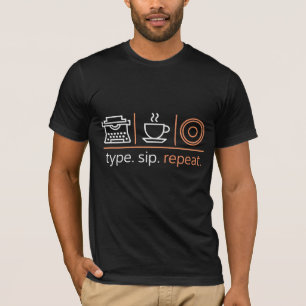 T-shirt Type. Sip. Recommencer.
