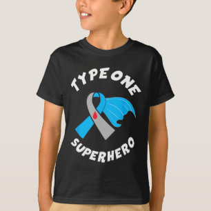 T-shirt Type Un Superhéros Type 1 Sensibilisation au diabè