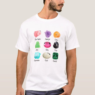 T-shirt Types De Cristaux Crystal Guérir Cristal Cristal S