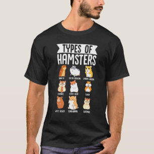 T-shirt Types De Hamsters Mignons Rongeurs De Race Syrienn