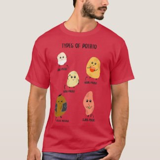 T-shirt Types de pommes de terre