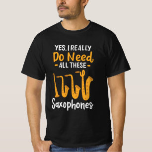 T-shirt Types de saxophone