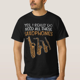 T-shirt Types de saxophone