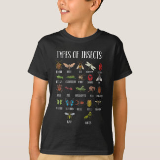 T-shirt Types D'Insectes Identification De Bogue