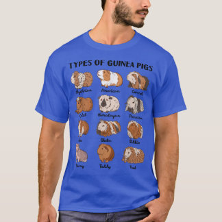 T-shirt Types Of Guinea Pigs Educational Collection Cute C