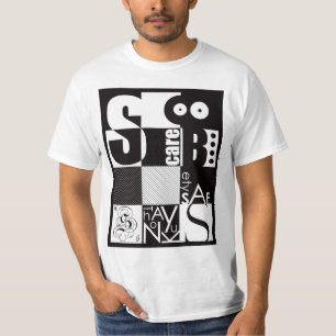 T-shirt Typographie abstraite