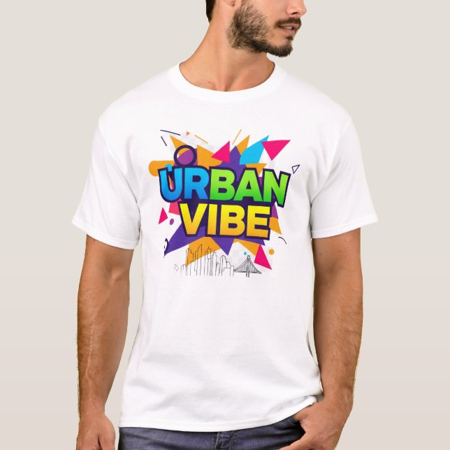 T-shirt Typographie Abstraite tendance Tee | Style urbain (Devant)