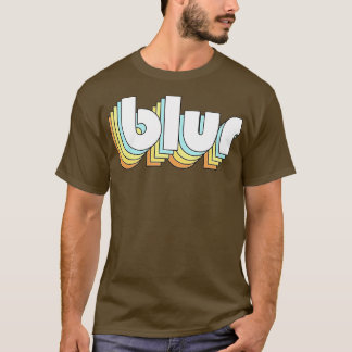 T-shirt Typographie Arc-en-ciel Blur Retro style défraîchi
