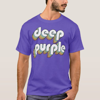 T-shirt Typographie arc-en-ciel profonde violet rétro styl