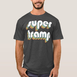 T-shirt Typographie arc-en-ciel super rétro style défraîch