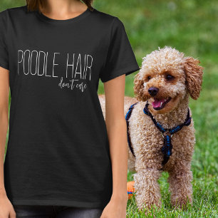 T-shirt Typographie Blanche « Cheveux de Caniche, On S'en