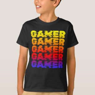 T-shirt Typographie colorée de jeu pour joueur